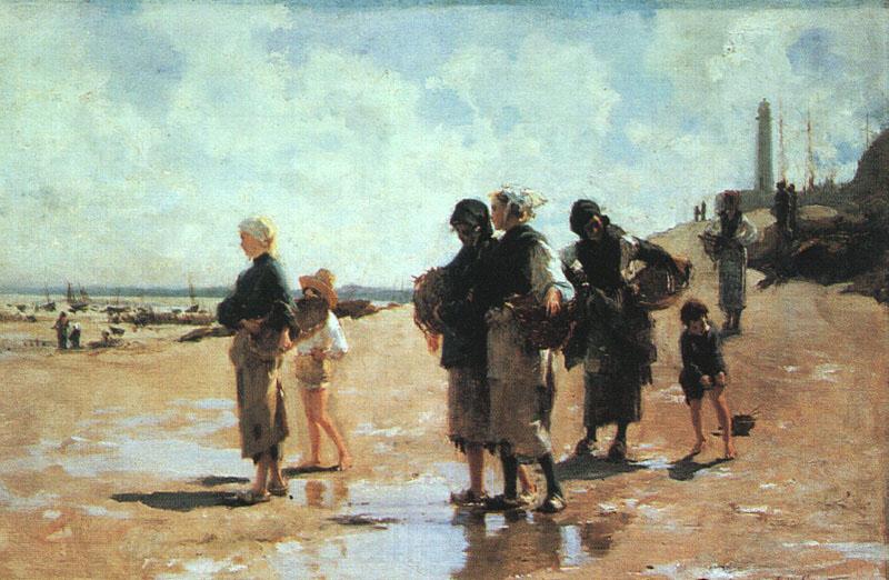 John Singer Sargent Oyster Gatherers of Cancale France oil painting art